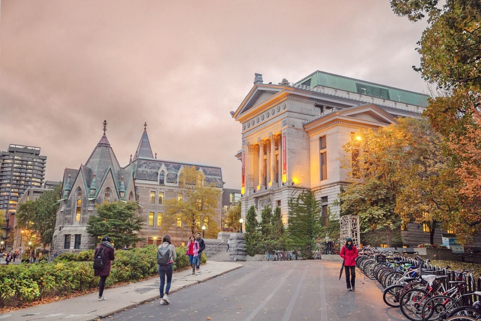 Historic university campus in autumn